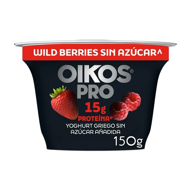 Yogurt batido Oikos Pro frutos rojos sin azúcar añadida 15 g de proteína 150g