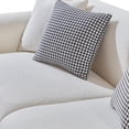 thumbnail image 3 of 86.61 inch Luxurious Teddy Velvet Sofa - Enhance Your Living Space with Plush Comfort (White), 3 of 6