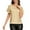Beige, variant on purcolt Womens Sequin Crop Tops Crew Neck Ruffled Short Sleeve Shirts Party Club Concert Outfits