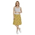 thumbnail image 2 of Women's Yellow and Brown Retro Swirls Curvy A-line Printed Skirt Casual Wear, XL, Chocolate Khaki, by Ambesonne, 2 of 6