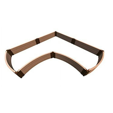 CLASSIC SIENNA 'OK CORRAL' - 8' X 8' X 11" CURVED CORNER RAISED GARDEN BED - 2" PROFILE