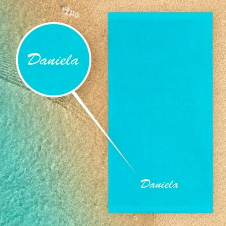 Kaufman - Velour Beach and Pool Towel 100% Cotton 30in X 60in (Turquoise)