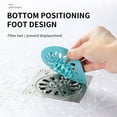thumbnail image 6 of Hair Catcher Sink Strainer - Anti Clog Drain Filter for Kitchen & Bathroom | Flexible Rubber Hair Stopper | 3.9 Inch Flat Mouth Design with Bottom Positioning Foot, 6 of 9