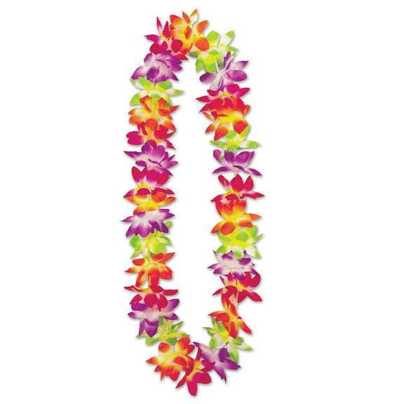 Set of 12 Multi-Colored Design Maui Floral Lei 36"