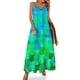 thumbnail image 1 of Vestido sin mangas Pukana Hawaiian Pineapple Sunset Blend - Verde hoja y azul océano Vestidos Ropa de verano, 1 of 7