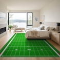 thumbnail image 3 of ODIKA Football Field Door Athletic Gridiron Markers Goal Border Doormat Low Profile Flatwoven for Great Room, Indoor Open Concept, Large Living, 3 of 7
