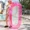 Pink, variant on Transparent Jelly Color Inflatable Pool Lounger, Pack Pink & Teal Water Float with Headrest for Adults