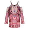 thumbnail image 4 of Vestido casual de manga larga con estampado floral HUOGUO para mujer, 4 of 5