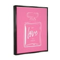 thumbnail image 2 of Stupell Industries Casual Glam Perfume Bold Pink Love Calligraphy Graphic Art Jet Black Floating Framed Canvas Print Wall Art, Design by Martina Pavlova, 2 of 5
