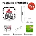 thumbnail image 3 of No Smoking vaping Within 25 Feet Of Building (10 Pack) 12 inch X 12 inch Shield Shaped Commercial Grade Plastic Signs with Aluminum Mounting Stakes Weather Resistant Made in the USA, 3 of 8