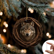 Christmas Tree Ornament Pendant 3-Inch Acrylic Tag Decoration Theme Party Crafts Holiday Hanging Decor for Indoor Home Xmas Tree Festive Decorations Lightweight Gift Tags J