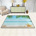 thumbnail image 3 of SKYSONIC Tropical Beach Sea Star on Sand Lightweight Carpet Mats Area Soft Rugs Floor Mat Rug Decoration for Kids Room Living Room Bedroom 72 x 48 inches, 3 of 6