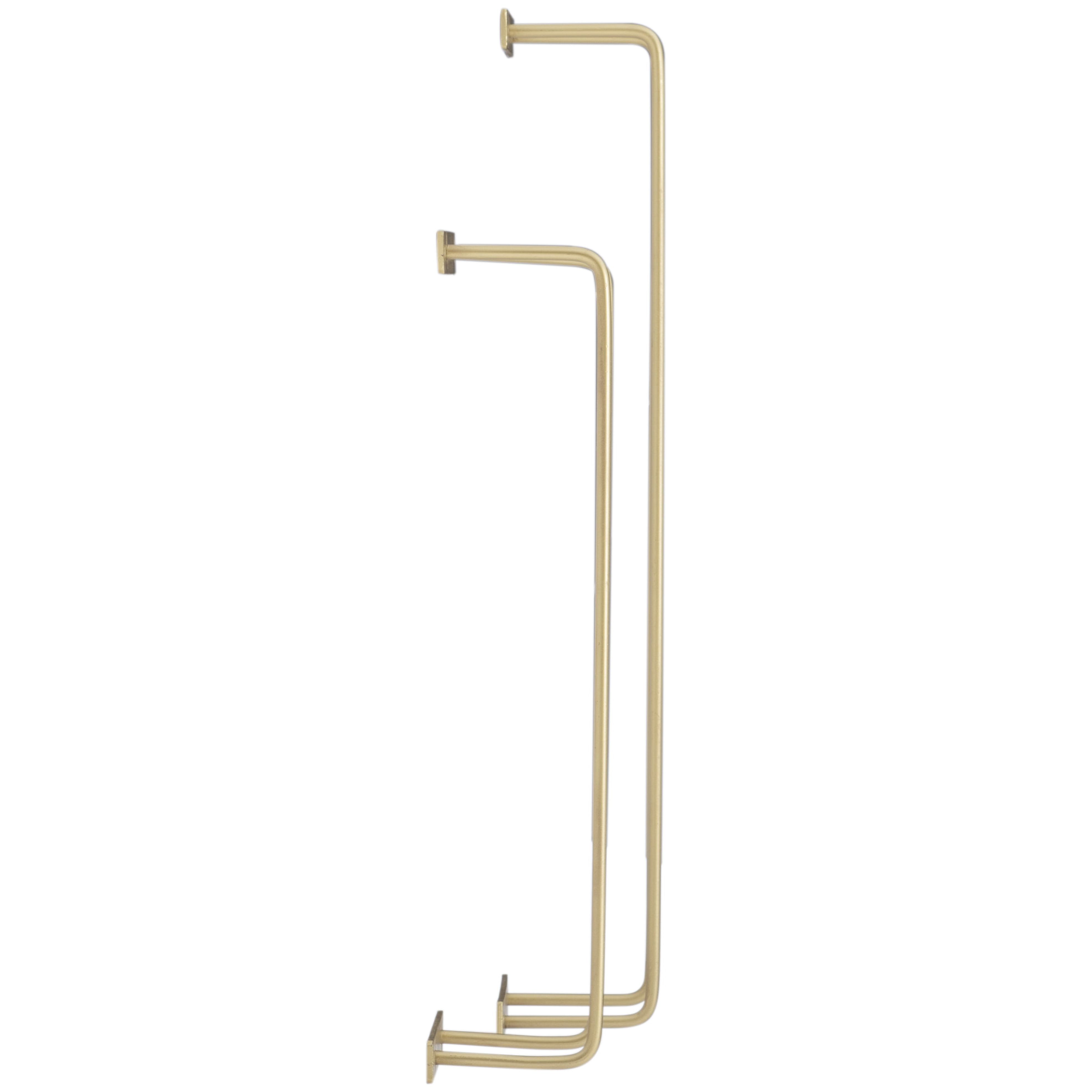Brabson Wall-Mounted Metal Bathroom Towel Rack, Set of 2, Gold
