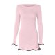 thumbnail image 1 of WILLBEST Vestidos Cortos Para Mujer Vestido De Otoño De Manga Larga Para Mujer, Minifalda De Punto Con Cuello Redondo, Suéter De Invierno, Vestido Informal Ajustado, 1 of 3