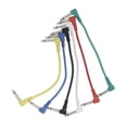 thumbnail image 1 of Colorful Guitar Effect Pedal Cables Instrument Audio Leads Patch Cord 21cm Length 1/4 Inch Right Angle TS Plug 6pcs/pack, 1 of 7