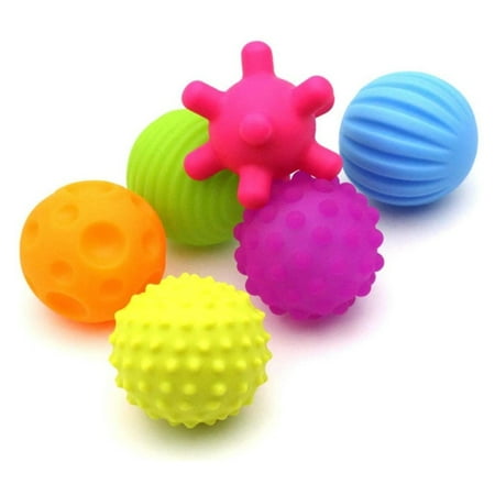 

QIIBURR Baby Ball Toy 6PC the Tactile Senses Toys Development Baby Hand Ball Toy Training Soft Ball