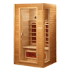 Golden Designs Cindy 2 Person Natural Wood Ceramic FAR Infrared Therapy Sauna