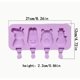 thumbnail image 2 of Molde de silicona rectangular creativo de 4 cavidades: formas de cerdo, conejo, oso y muñeco de nieve, perfecto for hacer paletas heladas y helados de verano, 2 of 5