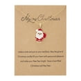 thumbnail image 2 of Creative Dripping Oil Santa Snowman Necklace Wishing Painting Oiled Paper Card Necklace, 2 of 9