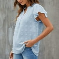 thumbnail image 3 of Blusa De Mujer, Camiseta De Poliéster Con Cuello En V De Puntos Redondos Que Combina Fácilmente Para La Oficina ANGGREK No, 3 of 6