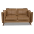 thumbnail image 6 of Simpli Home Richard Modern, Contemporary 62 inch Wide Sofa in Butternut Brown Genuine Leather, 6 of 14