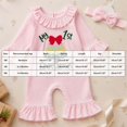 thumbnail image 3 of CAICJ98 My First Christmas Boy Girl Outfit Long Sleeve Christmas Tree Romper Jumpsuit with Headband Newborn Infant One Piece Winter Clothes,Size 3-6 Months, 3 of 9