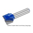 thumbnail image 3 of Unique Bargains 15mm Dia 8mm Shank Bottom Cleaning Router Bit 2 Flutes Carbide Tipped Cutter Uncoated for Woodworking, 3 of 5