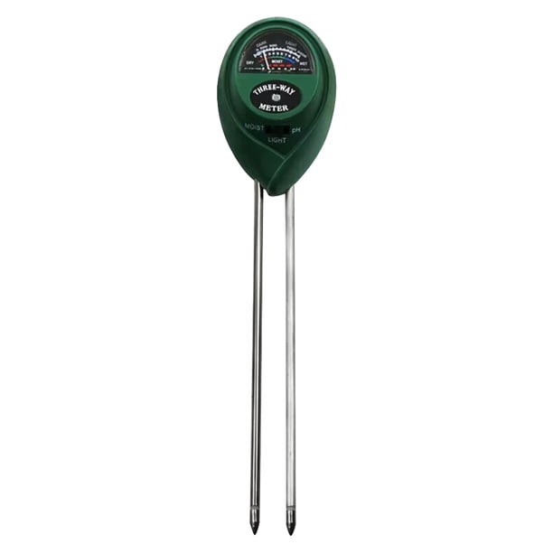 Probador de suelo 3 en 1, medidor de humedad ligero PH, sonda doble para jardinería, cultivo de césped