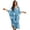 Blue and White - Sea Turtle Starfish, variant on Womens Kaftan Dresses Sea Turtle Starfish Print Long Caftans Maxi Dress V-Neck Batwing Sleeve Swimsuit Cover Ups Loose Fit Bathing Suit Coverup