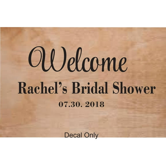 Personalized Name Vinyl Decal Sticker Custom Initial Wall Art Personalization Welcome To Our Wedding Sign Bridal Shower Marriage 10 X 20 Inches