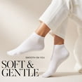 thumbnail image 6 of NevEND 6 Pairs Cotton Thin Ankle Low-cut Socks Athletic Lightweight for Women Size M White, 6 of 7
