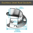 thumbnail image 2 of HSHDLDF Support de Tringle de Garde-Robe en Acier Inoxydable Robuste, Support de Tringle de Placard, Diamètre 1-1/3 Pouces, en Forme de U, Installation Facile, Retrait Rapide, Support 200KG-2 Pcs, 2 of 4