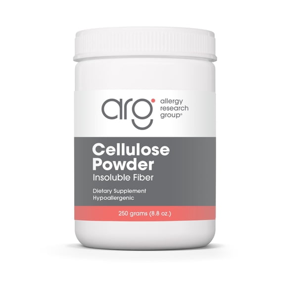 ARG Cellulose Powder - Microcrystalline Cellulose - Digestive System Support - Non-Fermentable Insoluble Fiber - Hypoallergenic Formula - 125 Servings - 8.8 oz