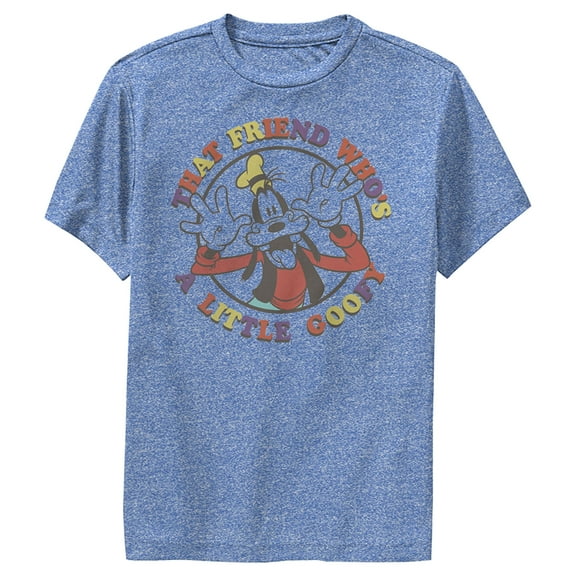 Boy's Mickey & Friends That Friend Who is a Little Goofy  Performance Graphic Tee Royal Blue Heather X Large