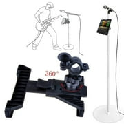 Black Multifunctional Music Microphone Stand Holder Mount For 7-11" t ablets