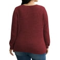 thumbnail image 2 of SWQZVT Long Sleeve Tops for Women Fall Casual Crewneck Sweaters Plus Size Loose Fit Oversize Sweaters Tunic T Shirts for Winter Clothes, 2 of 7