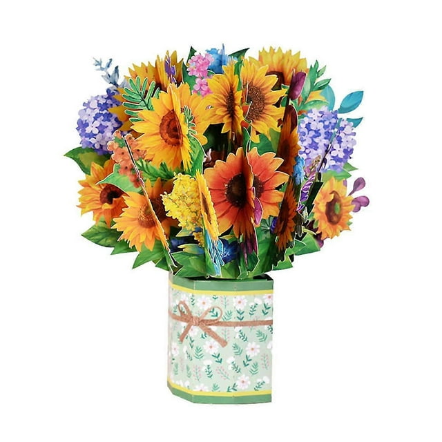 Mother's Day Pop-up Envelope 3D Greeting Card (Sunflower)