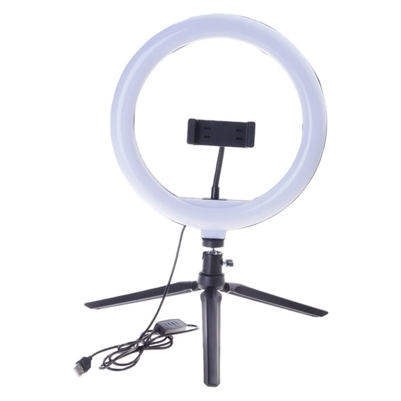 Transportable 10 Foot Hoop Light For Video Recording Studio Lighting With Triplicate Light Approaches USB Propelled Mobile Phone Mount Stand