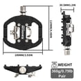 thumbnail image 4 of BUCKLOS Mountain Bike Pedals Clip in and Flat Platform Dual Sided, Lightweight Nylon Clipless Pedals Compatible with SPD Bicycle Cleats Cycling Shoes- Fit Gravel MTB Indoor Road Bike（PD-M650）, 4 of 7