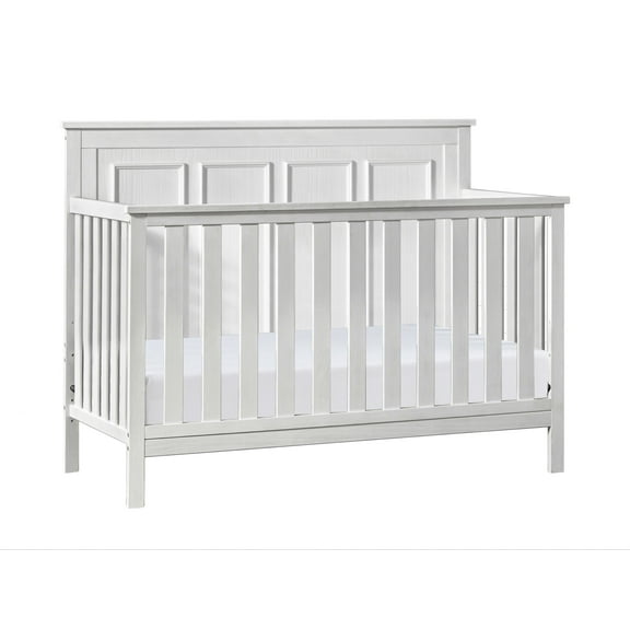 Oxford Baby Farmington 4-in-1 Convertible Crib, Rustic White, Wooden Crib