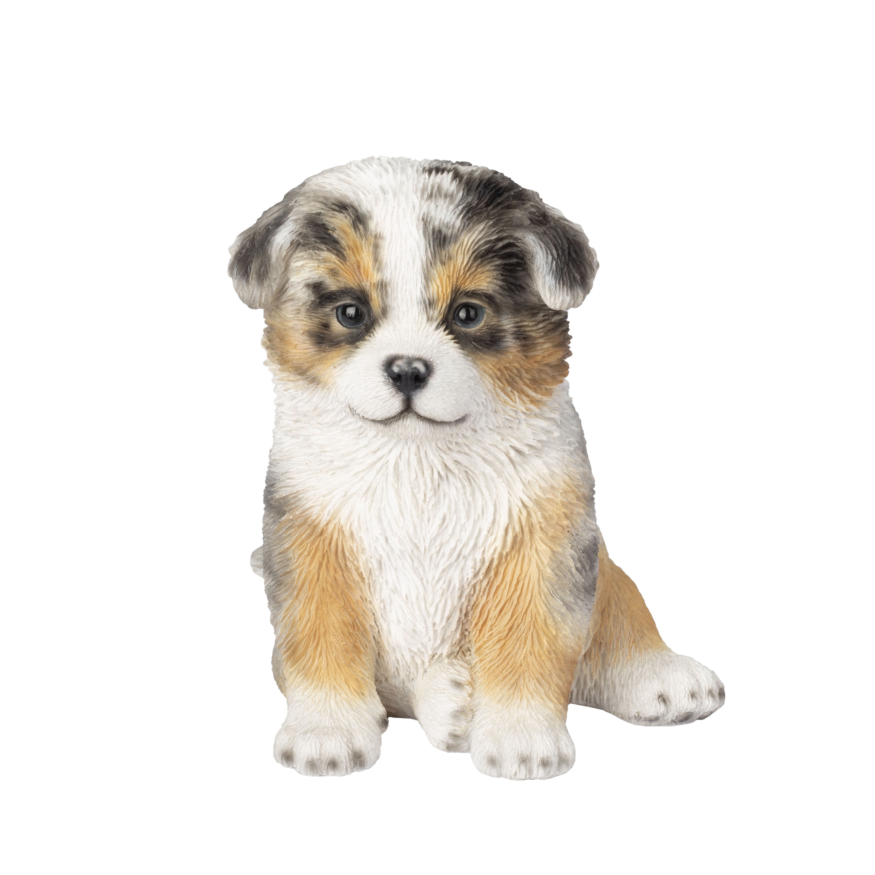 SOREAL Australian Shepherd Puppy Figurine – Decorative Dog Statue for Shelves, Desks, Mantels, Tabletop, Garden Décor – Charming Gift for Dog Lovers, Collectors, Birthdays, Holidays