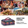thumbnail image 7 of Iauyy Casserole Carrier for Hot Food Insulated Casserole Travel Carry Bag with Lid Food Warmer Bag for Party/Picnic,Geometrically Formed Rose, 7 of 7