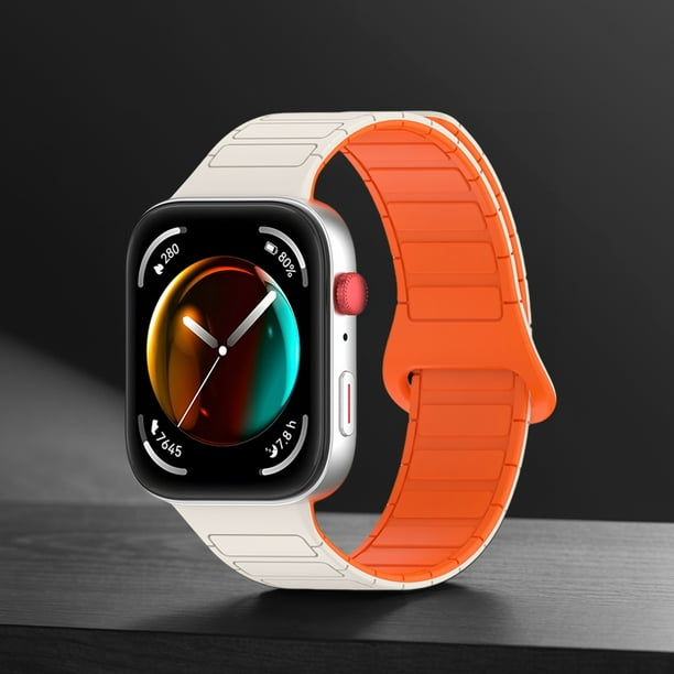 Starlight Orange Adecuado para Huawei Watch Fit3 Correa Reloj Magnetica Dos Colores Correa Reloj Magnetica Starlight Orange Walmart en linea
