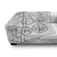 thumbnail image 3 of Travel Soft Flannel Fleece Throw Blanket, Stamps from All over the World Historical Landmarks Tourist Attraction European, Cozy Plush for Indoor and Outdoor Use, 60" x 80", Black White, by Ambesonne, 3 of 6