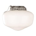 thumbnail image 2 of SCHOOLHOUSE GLOBE CEILING FAN LIGHT KIT, ONE 60 WATT INCANDESCENT CANDELABRA BASE BULB, 8-1/2", WHITE per 2 Each, 2 of 2