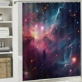 thumbnail image 6 of Fenyluxe Stars Dust Space Pretty Shower Curtain Bathroom Decor Polyester Fiber Shower Curtain with Hooks Bathroom Shower Curtain Set 69x72, 6 of 7