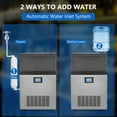 thumbnail image 4 of OYang Commercial Ice Maker Machine, Freestanding Under Counter Stainless Steel Ice Machine,100Lbs/24 Hour with 35Lbs Ice Storage Capacity,Self Cleaning,Ideal for Restaurant/Bar, 4 of 7