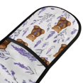 thumbnail image 4 of Yayeee Double Oven Mitt Kitchen Heat Resistant Baking 35" x7" Quilted Glove, Bear Lavender Pattern, 4 of 6