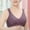 F, variant on DuoJiaJ Soft Cotton Front Buckle Middle Aged And Elderly Underwear Women Smooth No Underwire Wide Strap Vest Type New Large Size Bra T-Shirt Bras Multicolor
