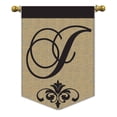 thumbnail image 3 of Magnolia Gardens 1832 13 x 18 in. Double Applique Monogram J Burlap Garden Flag, 3 of 3